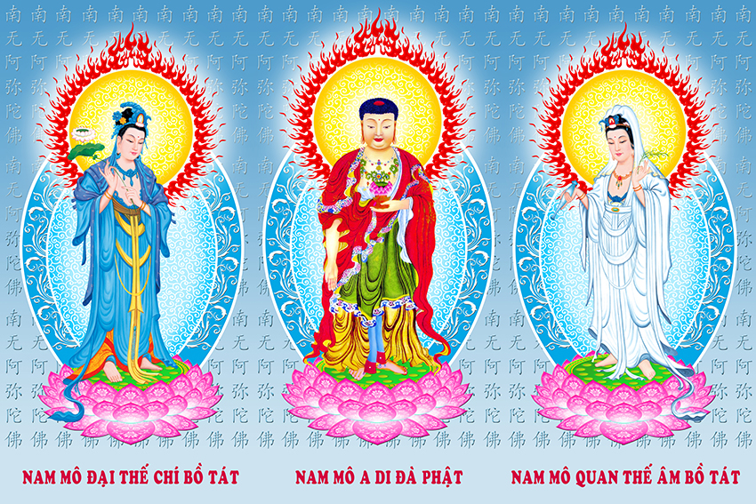 Tranh Tây Phương Tam Thánh (6579)